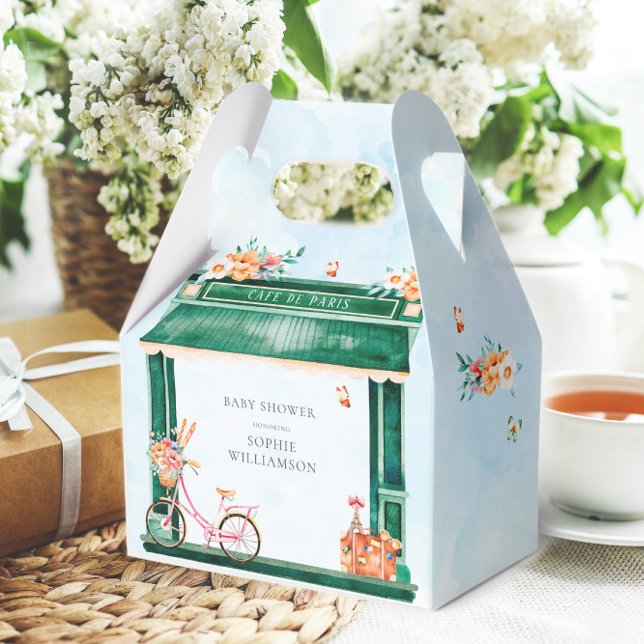 Paris Cafe Boulangerie Watercolor  Favour Box (Creator Uploaded)