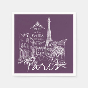 Paris cafe  napkin