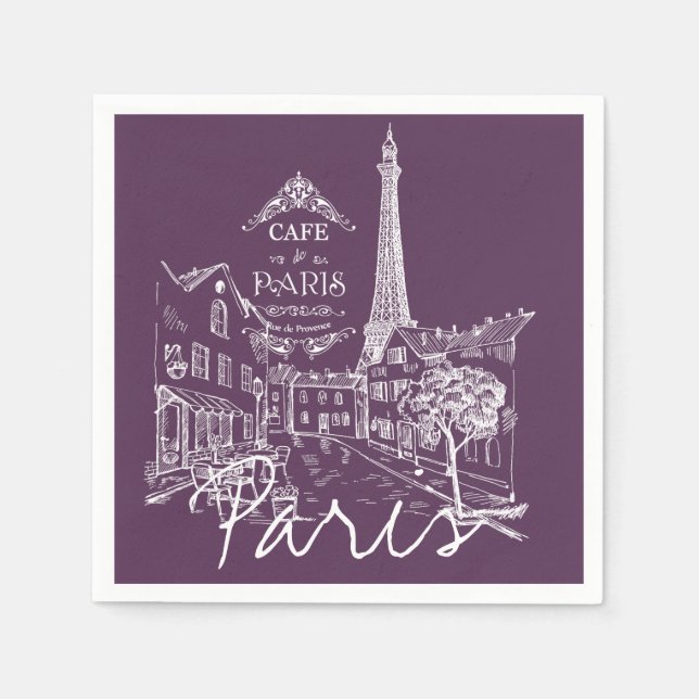 Paris cafe  napkin (Front)