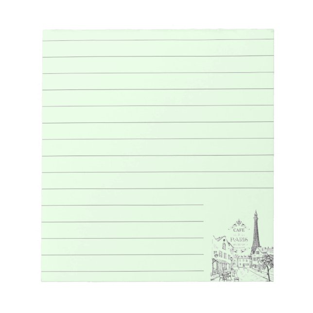 Paris cafe notepad (Front)