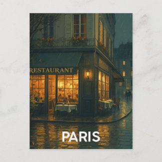 Paris Café Postcard