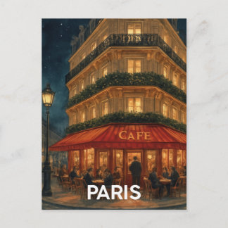 Paris Café Postcard