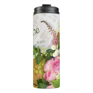 Paris Cafe Rose Thermal Tumbler
