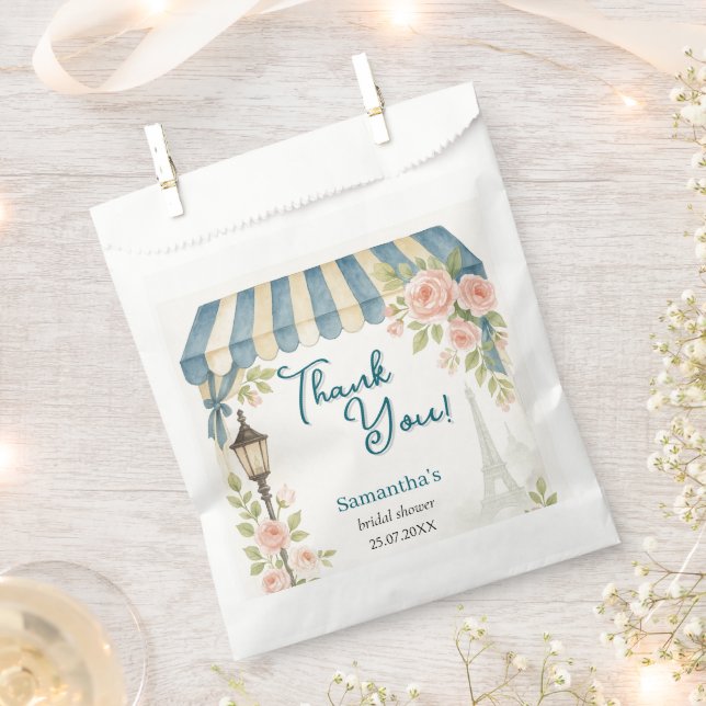 Paris Cafe She Said Oui Bridal Shower  Favour Bag (Clipped)