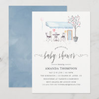 Paris Cafe Watercolor Baby Shower