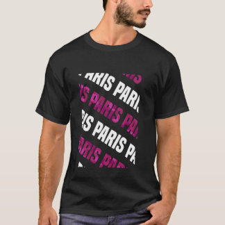 Paris Camo Pattern Pink Camouflage T-Shirt