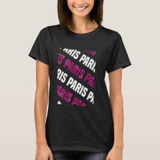 Paris Camo Pattern Pink Camouflage T-Shirt