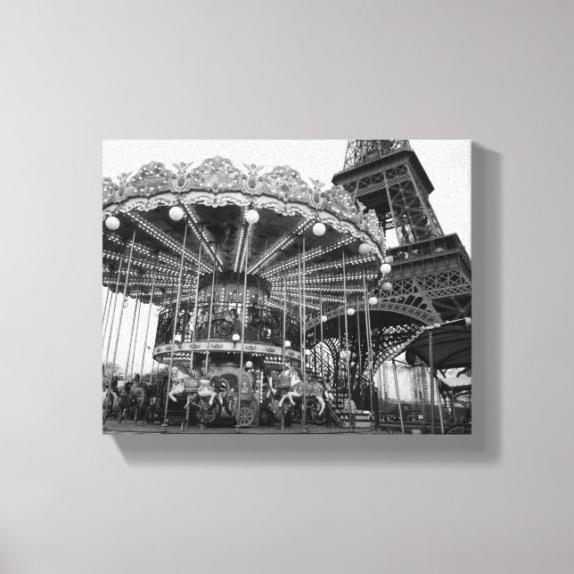 Paris Carousel Canvas Print (Front)