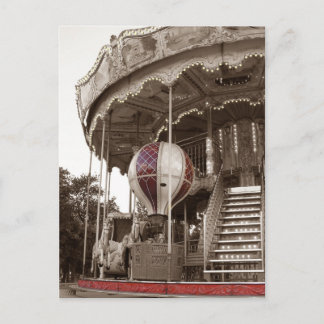 Paris Carousel Postcard