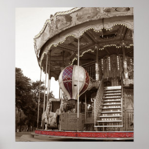Paris Carousel Poster