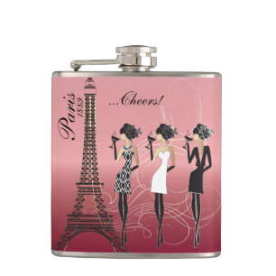 Paris Celebration - Rose Gold Hip Flask