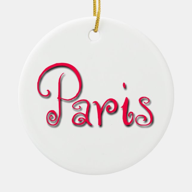 Paris Ceramic Ornament (Front)