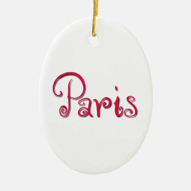 Paris Ceramic Ornament (Front)