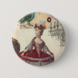 Paris Chandelier french queen  Marie Antoinette 2 Inch Round Button