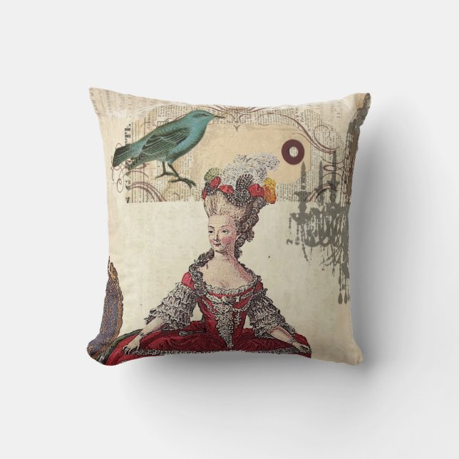 Paris Chandelier french queen  Marie Antoinette Throw Pillow (Front)