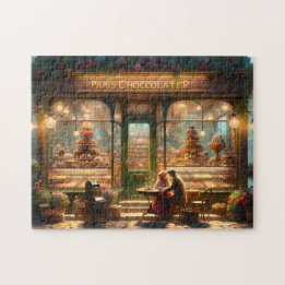 Paris Chocolatier Lovers Sweet Rendezvous  Jigsaw Puzzle