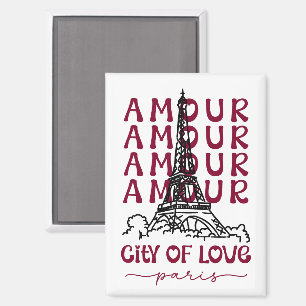Paris City of Love – Eiffel Tower Travel Souvenir Magnet