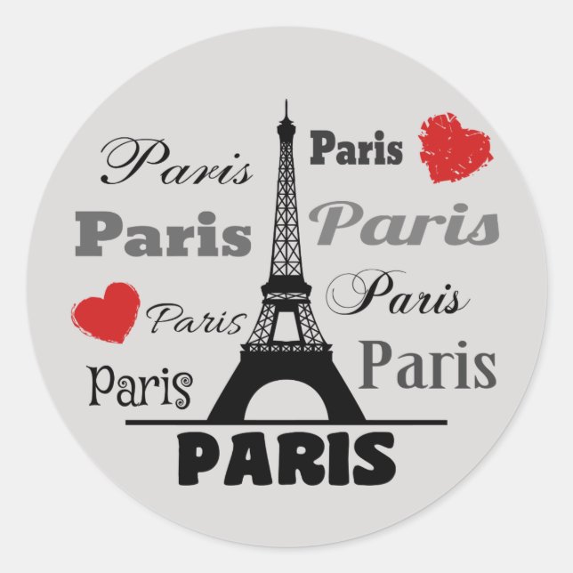 Paris Classic Round Sticker (Front)