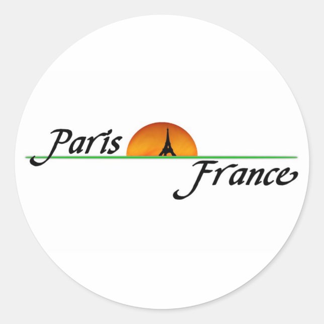 Paris Classic Round Sticker (Front)