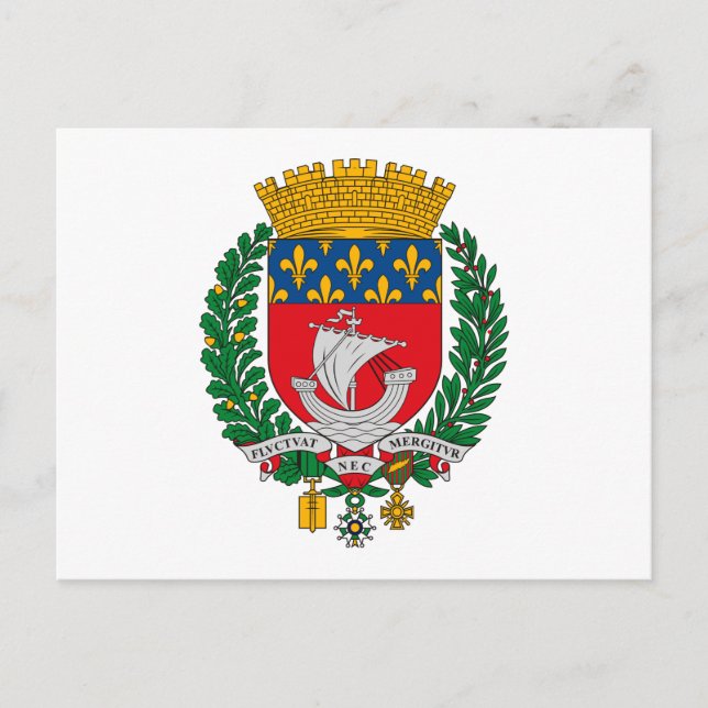 Paris Coat of Arms Postcard (Front)