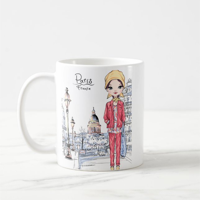 Paris Coeur Rose Mug (Gauche)