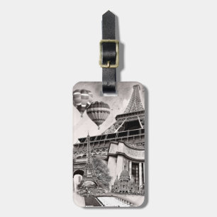 Paris Collage Luggage Tag