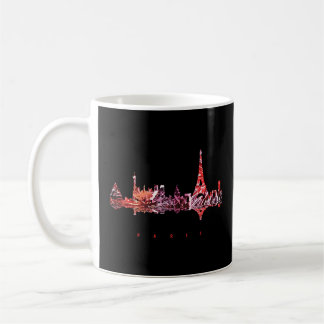 Paris Colourful Silhouette Coffee Mug