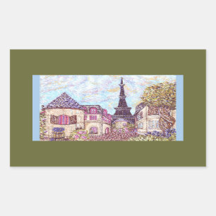 Paris Comme le Pointillisme avec autocollant Tour 
