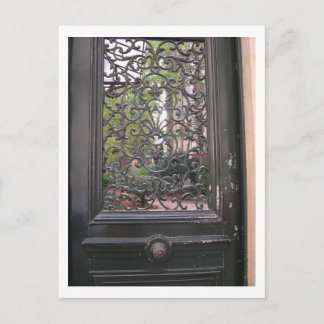 Paris courtyard door postcard