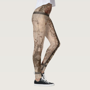 Paris Couture Woman Fashion Eiffel Tower Legging
