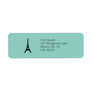 Paris Customizable Return Address Label