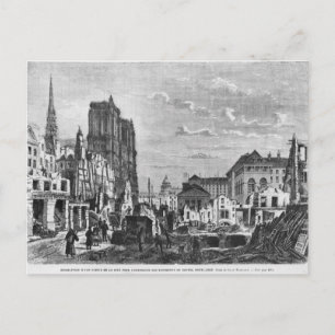 Paris, demolition of a part of the Cite Postcard