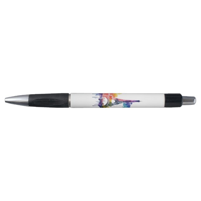 Paris design with colourful splatters pen (Front)