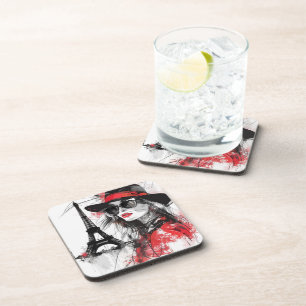 Paris Dessous de verre en plastique