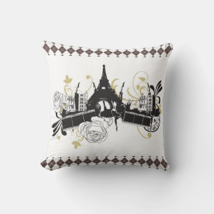 Paris Diamond Design Reversible Pillow