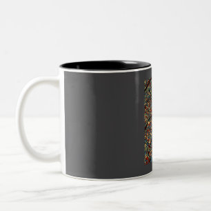 Paris Earthtone France City Map Abstract Poster Two-Tone Coffee Mug
