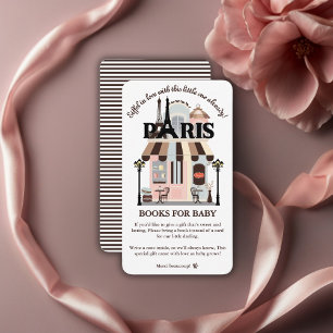 Paris Eiffel in Love French Cafe Baby Shower  Enclosure Card