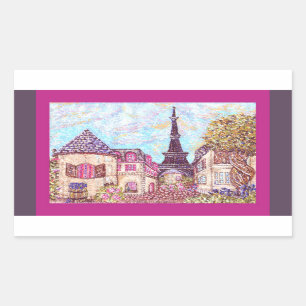 Paris Eiffel Tour inspiré des autocollants pointil