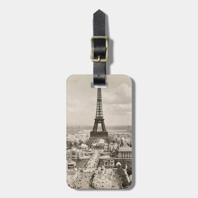 Paris: Eiffel Tower, 1900 Luggage Tag (Front Vertical)