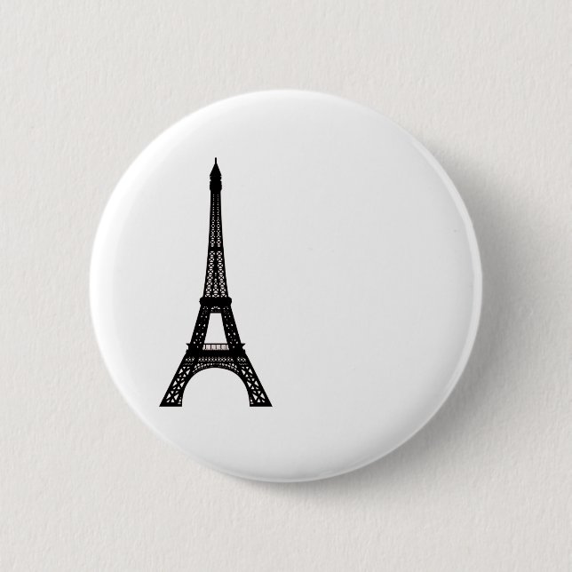 Paris Eiffel Tower 2 Inch Round Button (Front)