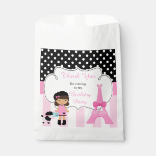 Paris Eiffel Tower African American Girl Favour Bag
