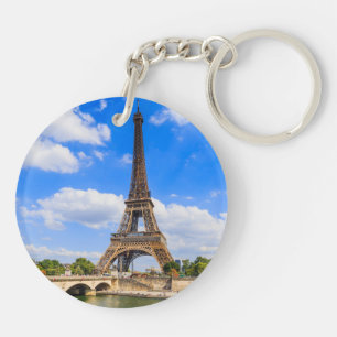 Paris, Eiffel Tower and river Seine, France. Keychain