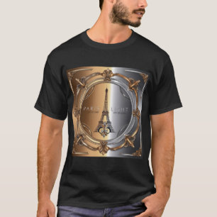 Paris Eiffel Tower Art - Luxurious Metallic Design T-Shirt