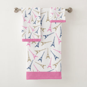 Paris Eiffel Tower Bath Towel Set