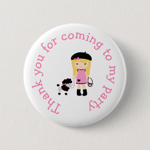 Paris Eiffel Tower Blonde Girl 2 Inch Round Button