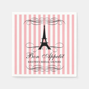 Paris Eiffel Tower   Bridal Shower Napkin