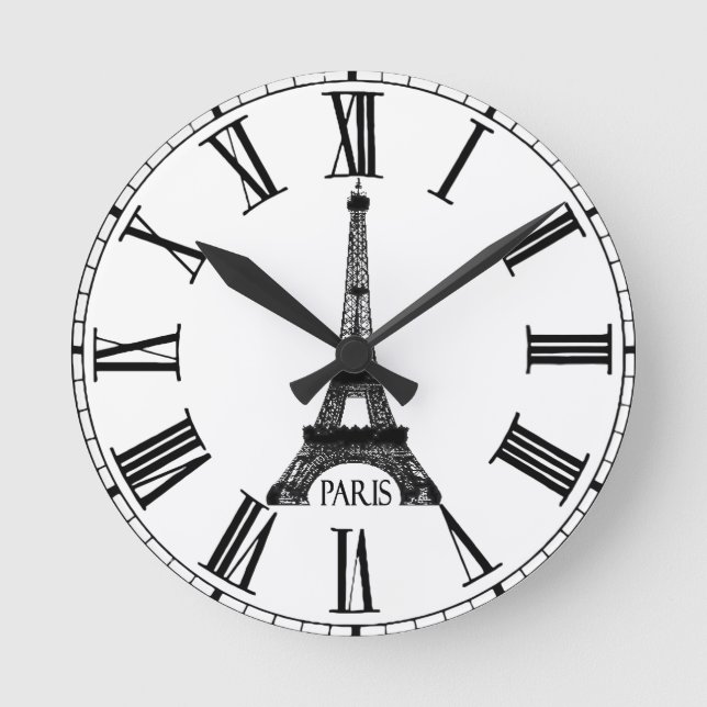 Paris Eiffel Tower Clock French (Front)