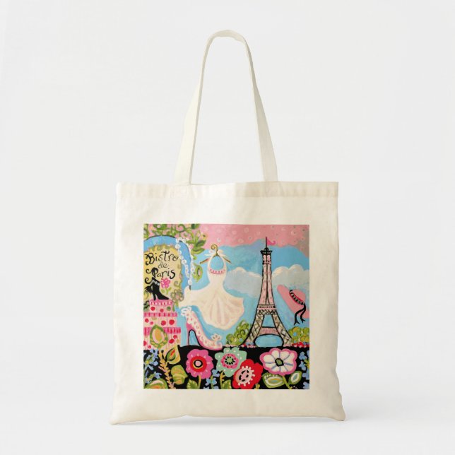 Paris Eiffel Tower Collage Bag (Front)
