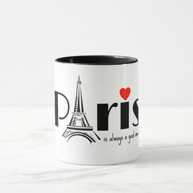 Paris Eiffel Tower Design Mug (Center)
