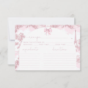 Paris Eiffel tower Dusty pink Bridal shower recipe